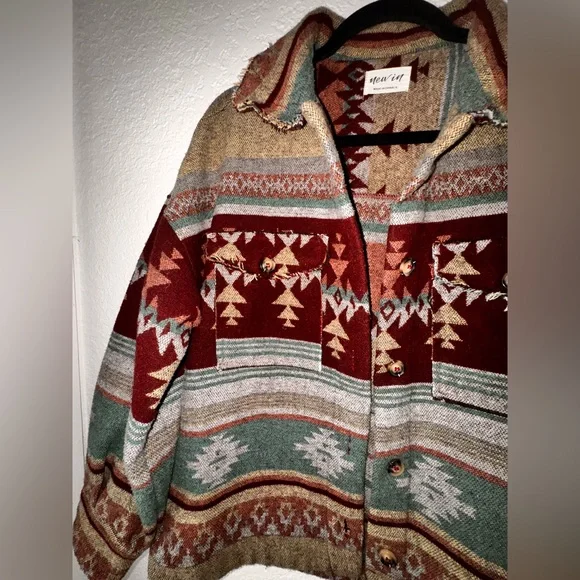 Aztec patterned shacket by New In - Picture 4 of 5